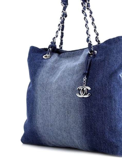 pink denim chanel|Chanel denim shopping tote.